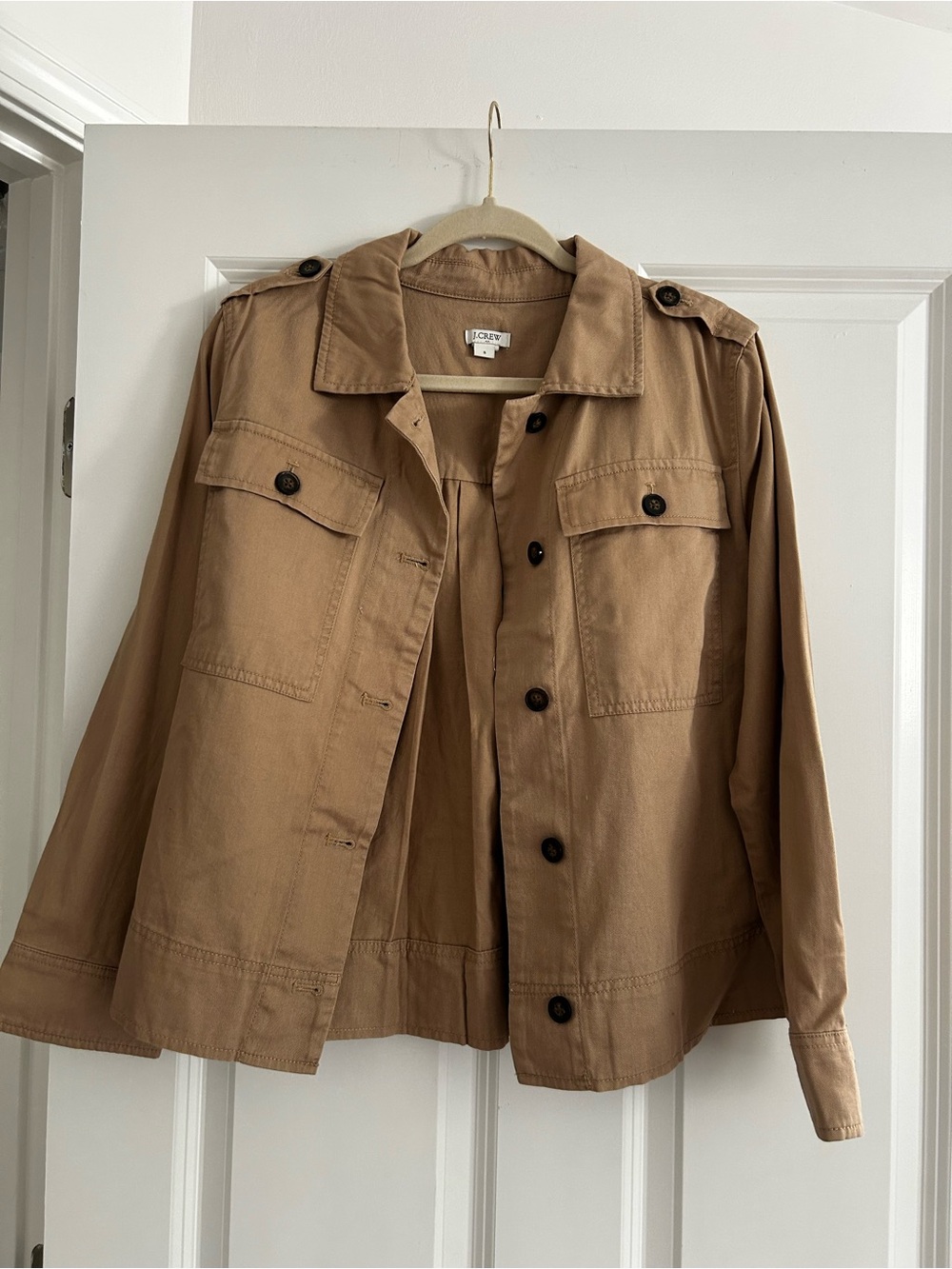 J. Crew Khaki Utility Jacket with Chest Pockets